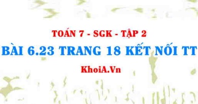 Bài 6.23 trang 18 Toán 7 Kết nối tri thức Tập 2